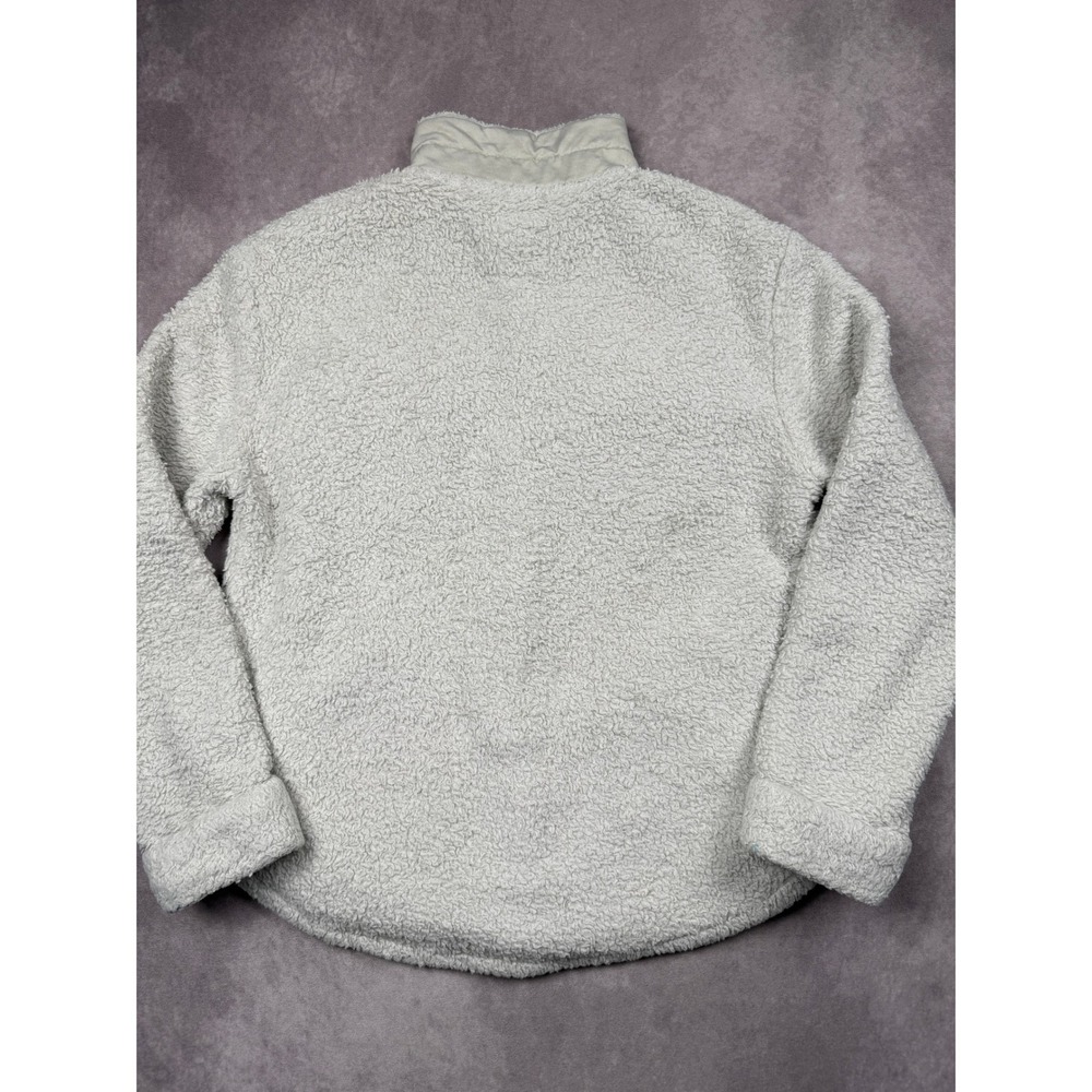Rabbit Sherpa Fleece Shirt Jacket Cream Off White Cozy Casual Winter Women M‎ - Picture 5 of 16